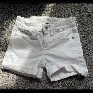 american eagle, white shorts, size 00